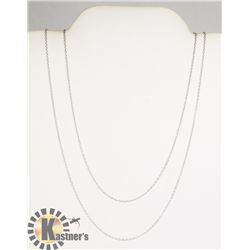 #106-STERLING SILVER NECKLACE 2pcs/18"