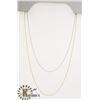 Image 1 : #114-STERLING SILVER NECKLACE 2pcs/18"