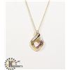 Image 1 : #127-AMETHYST & CZ PENDANT & NECKLACE