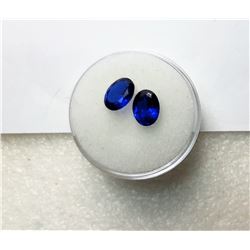 27)  LOT OF 2 MATCHED OVAL SAPPHIRE