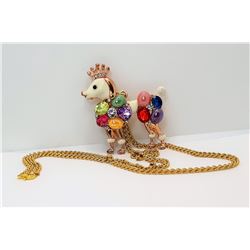 7)  MULTI COLORED CRYSTAL AND ENAMEL