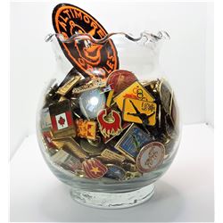 1)  ROSEBOWL CONTAINING 337 LAPEL PINS