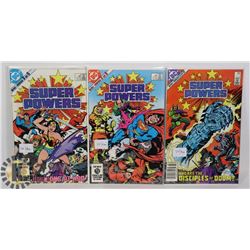 DC SUPER POWERS COMIC BOOKS ISSUES #1, 2, 3