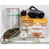 Image 1 : BOX OF ASSORTED ITEMS -EGG MARKER, RCA RADIO CLOCK