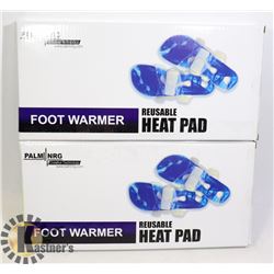 2 NEWPAIRS OF PALM NRG REUSABLE FOOT HEAT & PAIN