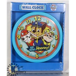 NEW PAW PATROL WALL CLOCK