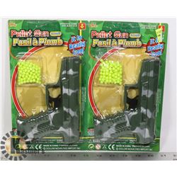 TWO PLASTIC PELLET GUN TOYS