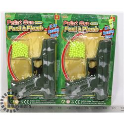TWO PLASTIC PELLET GUN TOYS