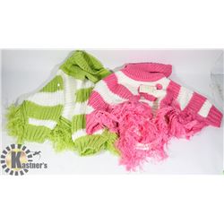 TWO GIRLS SWEATER PONCHOS SIZE SMALL
