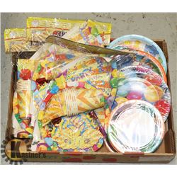 FLAT OF ASSORTED BIRTHDAY SUPPLIES