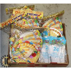 FLAT OF ASSORTED BIRTHDAY SUPPLIES