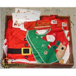 FLAT OF ASSORTED CHRISTMAS BABY BIBS