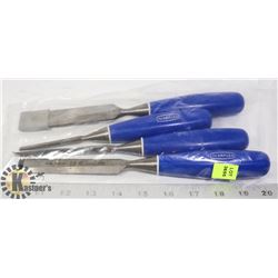 LOT OF 4 MARPLES CHISELS