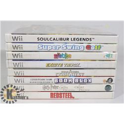 BUNDLE OF 8 NINTENDO WII GAMES INCLUDING