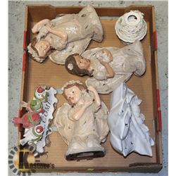 FLAT OF ASSORTED CHRISTMAS DECORATIONS