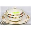 Image 1 : VINTAGE JOHNSON BROS PLATTER W/ GOLD-TRIMMED