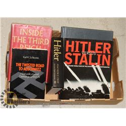 FLAT OF HARD COVER NAZI AND WAR BOOKS