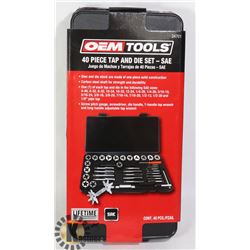 NEW OEMTOOLS 40 PC TAP & DIE SET - SAE
