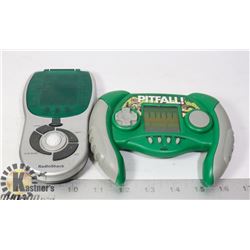 PAIR OF HANDHELD RETRO VIDEO GAMES - PITFALL &