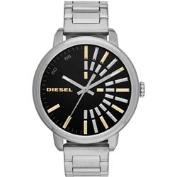 NEW DIESEL GUNMETAL TONE BLACK 49MM DIAL MSRP $219