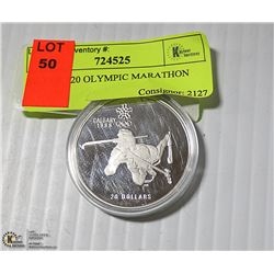 SILVER $20 COIN OLYMPIC MARATHON