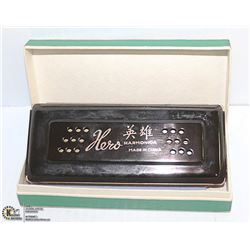 VINTAGE HERO HARMONICA DOUBLE SIDES
