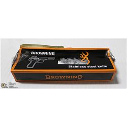 BROWNING DARK STAINLESS STEEL KNIFE WITH  POCKET