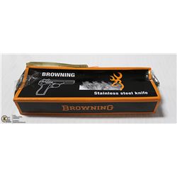BROWNING DARK STAINLESS STEEL KNIFE WITH  POCKET