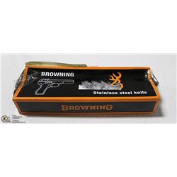 BROWNING DARK STAINLESS STEEL KNIFE WITH  POCKET