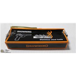 BROWNING DARK STAINLESS STEEL KNIFE WITH  POCKET