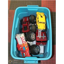 MONSTER TRUCKS & EMERGENCY VEHICLES- ASSORTED