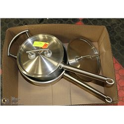 J.A. HENCKELS 2 SAUCE POTS WITH LIDS