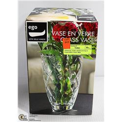 CRYSTAL VASE- MADE IN ITALY- LEAD FREE - "EGO"