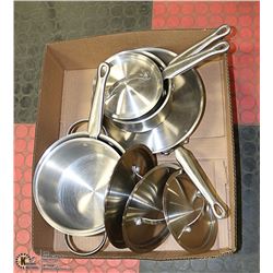 BEAUMARK COOKWARE SET- 9 PIECES- STAINLESS STEEL