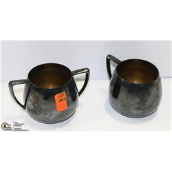 NOBILITY PLATE S.P. COPPER CREME AND SUGAR SERVER