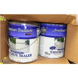 CASE OF CONCRETE STAIN GREY - 4 GALLONS PER CASE