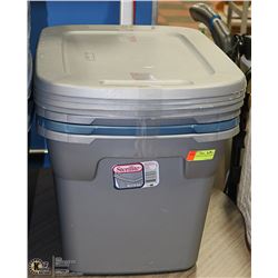 SET OF 4 STERILITE STORAGE TOTES WITH