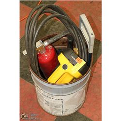 10 GALLON BUCKET OF ASSORTED TOOLS