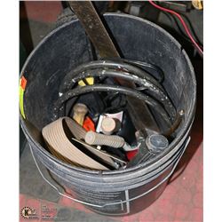 10 GALLON BUCKET OF ASSORTED TOOLS