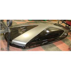 THULE CAR TOP CARRIER WITH RACK, COMES WITH KEYS