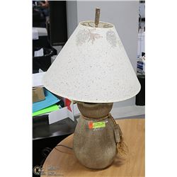 POTTERY TABLE LAMP- NATURE MOTIF 30 INCH TALL
