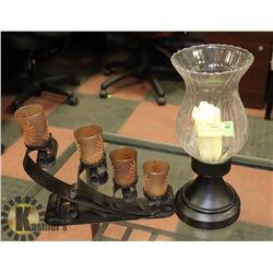 LOT OF 2 CANDLE HOLDERS