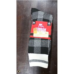 2PK OF KODIAK WOOL BLEND SOCKS; SIZE L/G