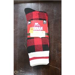 2PK OF KODIAK WOOL BLEND SOCKS; SIZE L/G