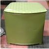 Image 1 : VINTAGE GREEN METAL LAUNDRY HAMPER 20 INCHES