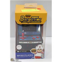 NEW MY ARCADE BURGER TIME MICRO GAME CABINET