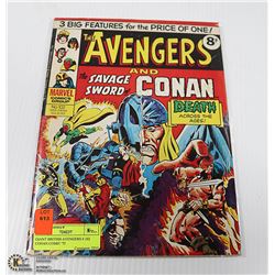 GIANT BRITISH AVENGERS # 102 CONAN COMIC '75