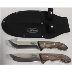 NEW SPORTSMAN 2PC. HUNTING KNIFE SET W/ SHEATH