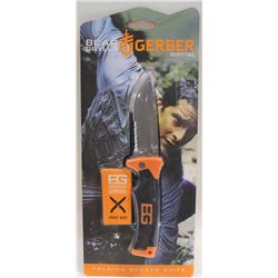 NEW GERBER 4" BEAR GRYLLS SURVIVAL KNIFE W/ NYLON