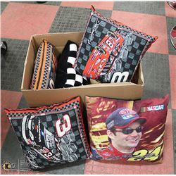 5 X NASCAR PILLOWS JEFF, DALE, TONY / JR NEW